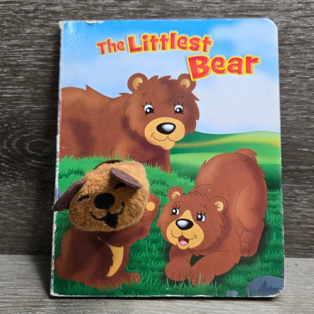 The Littlest Bear Interactive Finger Puppet Children's Board Book Plush 2014